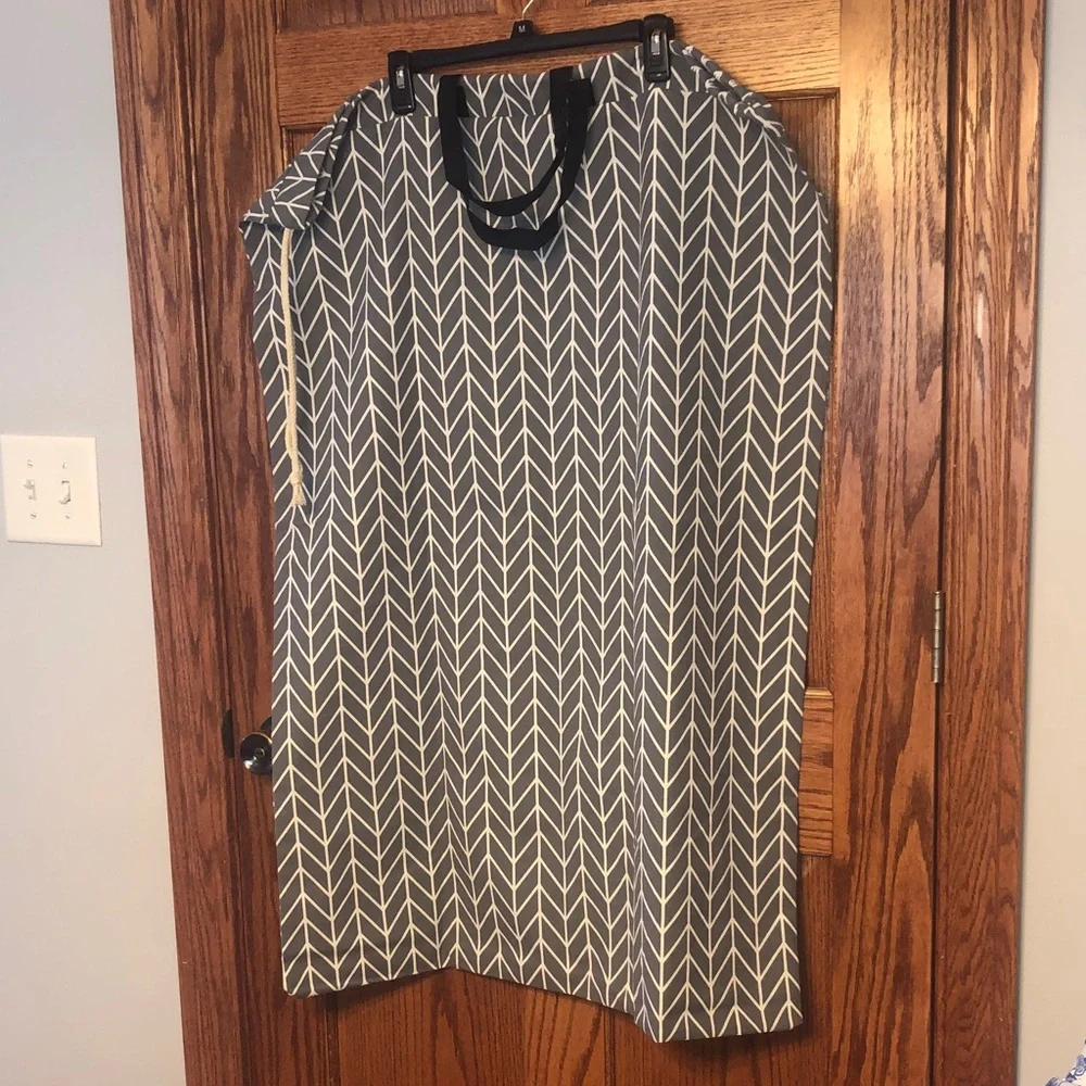 Gray and White Laundy bag xlarge